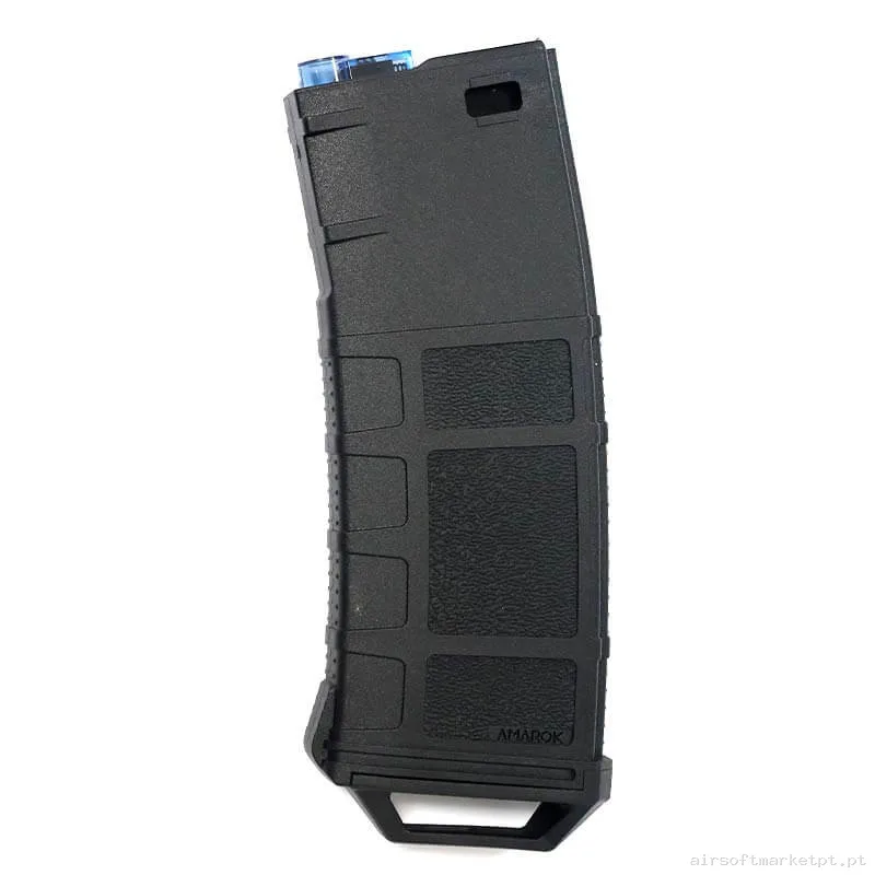 Magazine Réplica Midcap M4 Amarok Fast Feed B6 Polímero 250 Bbs preto/Azul — Carregadores / Magazines — Airsoft Market PT