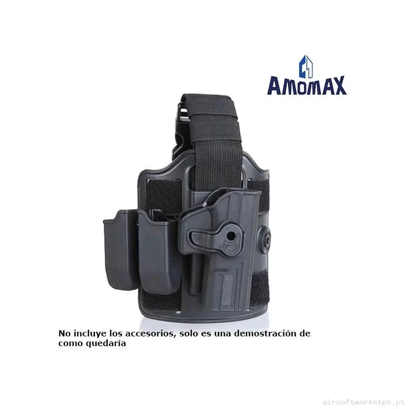 Pistolera Pernera Alta Resistencia Rígida Amomax — Coletes & Rigs — Airsoft Market PT (foto 2)