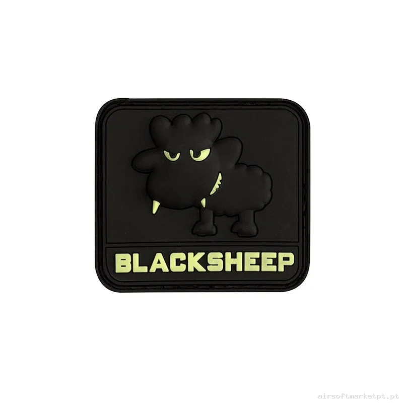 Parche PVC 3D BLACKSHEEP - Negro — Patches & Decoração — Airsoft Market PT