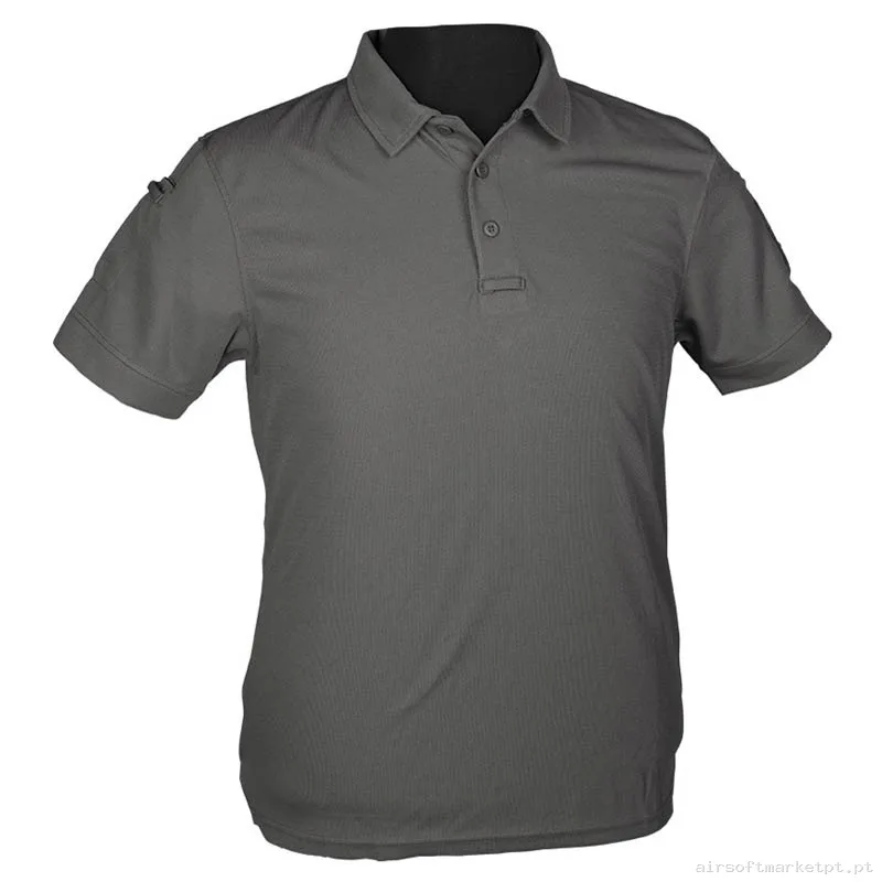 Polo Tático Manga Curta Mil-Tec Quick Dry 1/2 Urban Grey — Vestuário (Fardas) — Airsoft Market PT