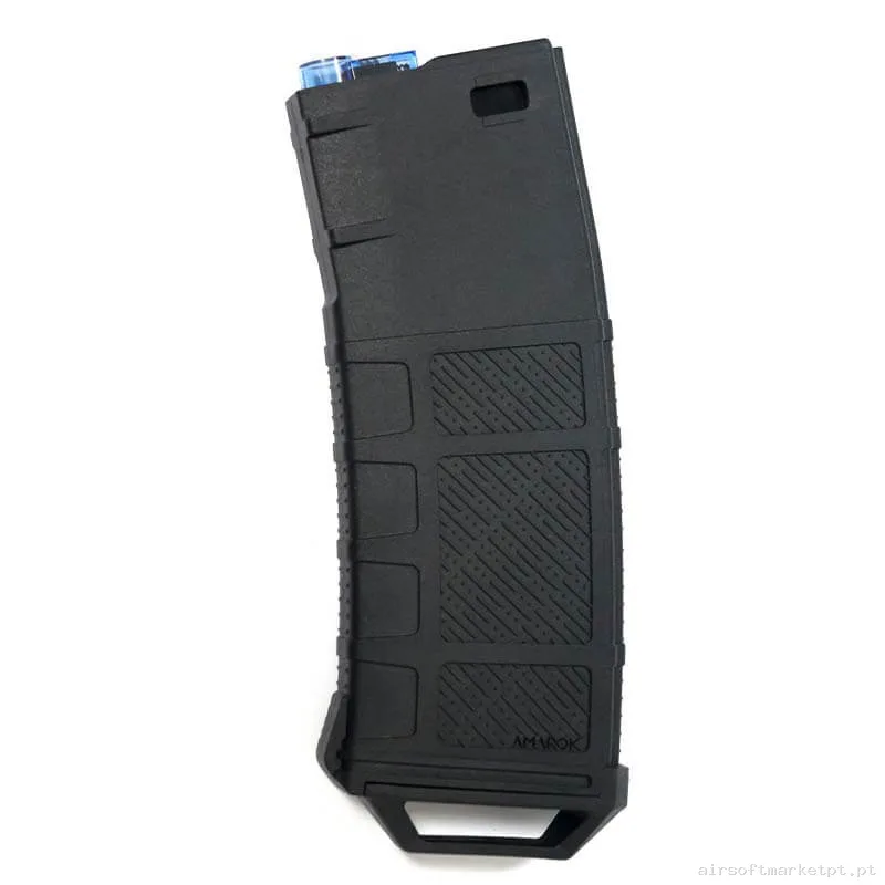 Magazine Réplica Midcap M4 Amarok Fast Feed A6 Polímero 250 Bbs negro/Azul — Carregadores / Magazines — Airsoft Market PT