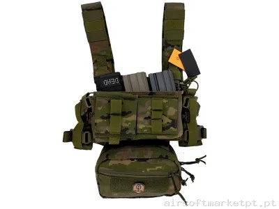 Mini Colete MPC Conquer Woodland — Vestuário (Fardas) — Airsoft Market PT
