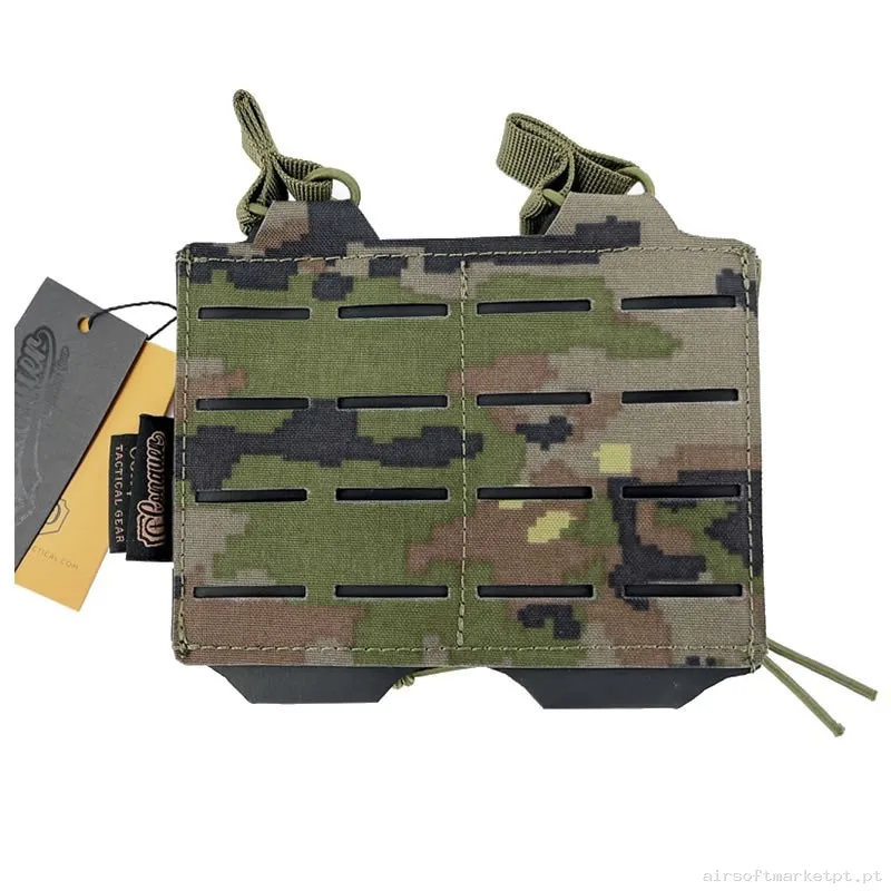 Pouch Portacargador Doble M4 Conquer Corte Láser Pixelado boscoso — Coletes & Rigs — Airsoft Market PT