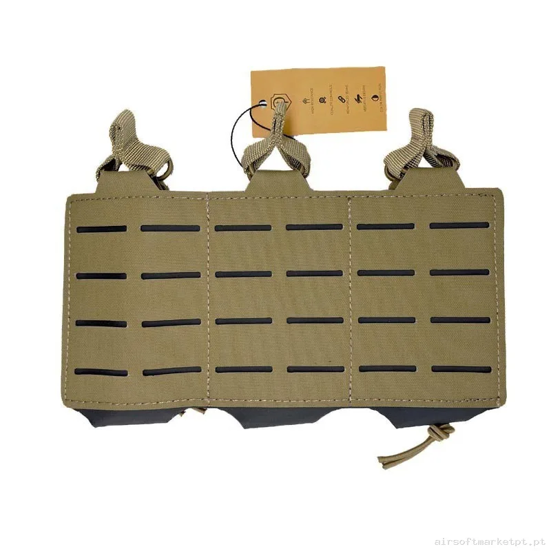 Pouch Portacargador Triple M4 Conquer Corte Láser Coyote — Coletes & Rigs — Airsoft Market PT