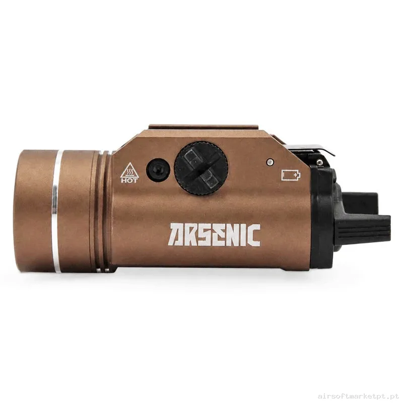 Linterna De Pistola 1000 Lumenes Arsenic AS4064 Tan — Lanternas & Lasers — Airsoft Market PT (foto 2)
