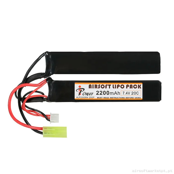 Bateria Lipo Nunchuk Dupla Ipower 2200mah 7.4v 20c — Baterias & Carregadores — Airsoft Market PT