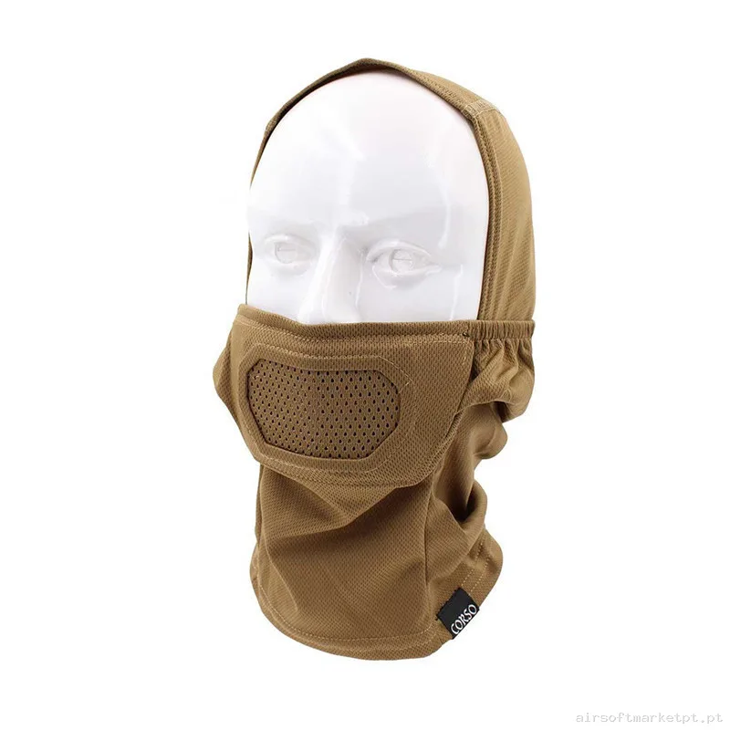 Verdugo Máscara Metálica Corso MK2 Coyote — Proteção Ocular & Facial — Airsoft Market PT