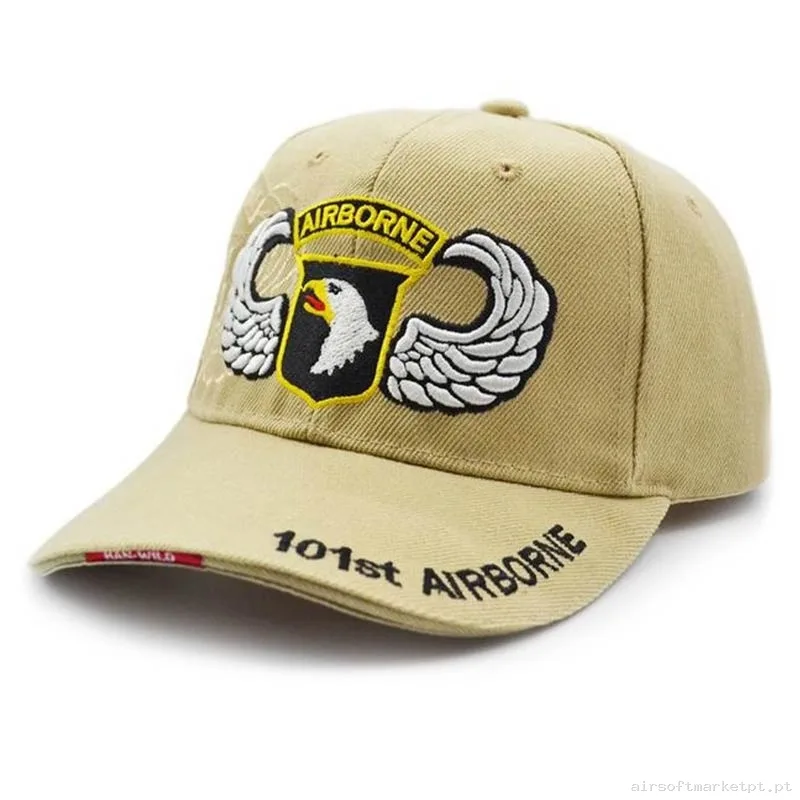 GORRA BEISBOL HAN WILD 101ST AIRBORNE TAN — Proteção Ocular & Facial — Airsoft Market PT