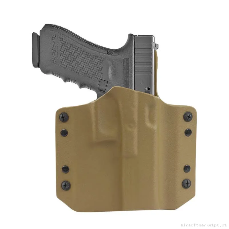 Pistolera Rígida Glock 17/19 Warrior Assault Ares Kydex Holster coyote tan — Coletes & Rigs — Airsoft Market PT