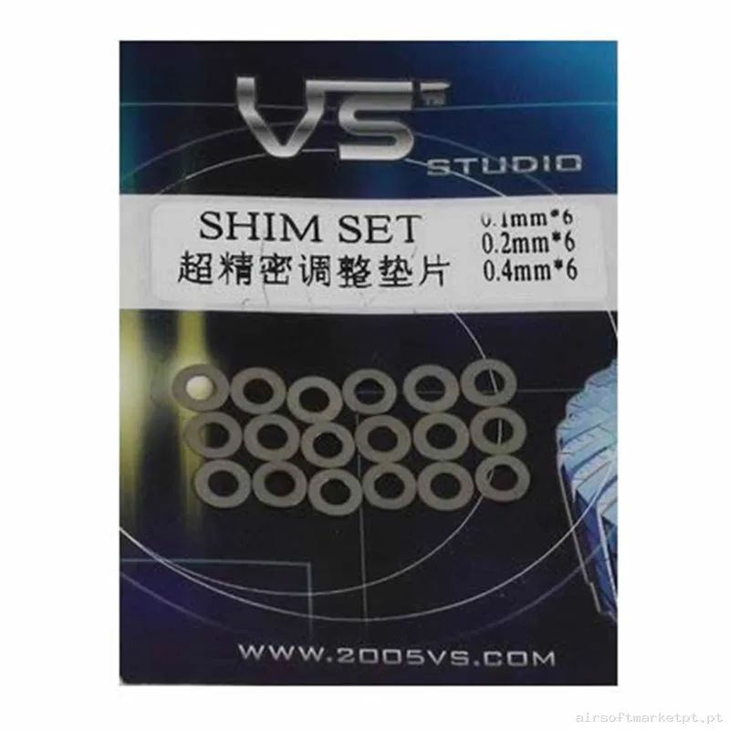 Interno Arandelas Ajuste Vs Shim Set 18 Pcs — Peças Internas (AEG) — Airsoft Market PT