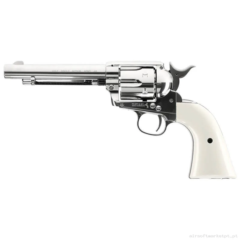 Airgun CO2 4.5mm Revólver Umarex Saa .45 Peacemaker 5.5" Pellet Prata — Pistolas — Airsoft Market PT