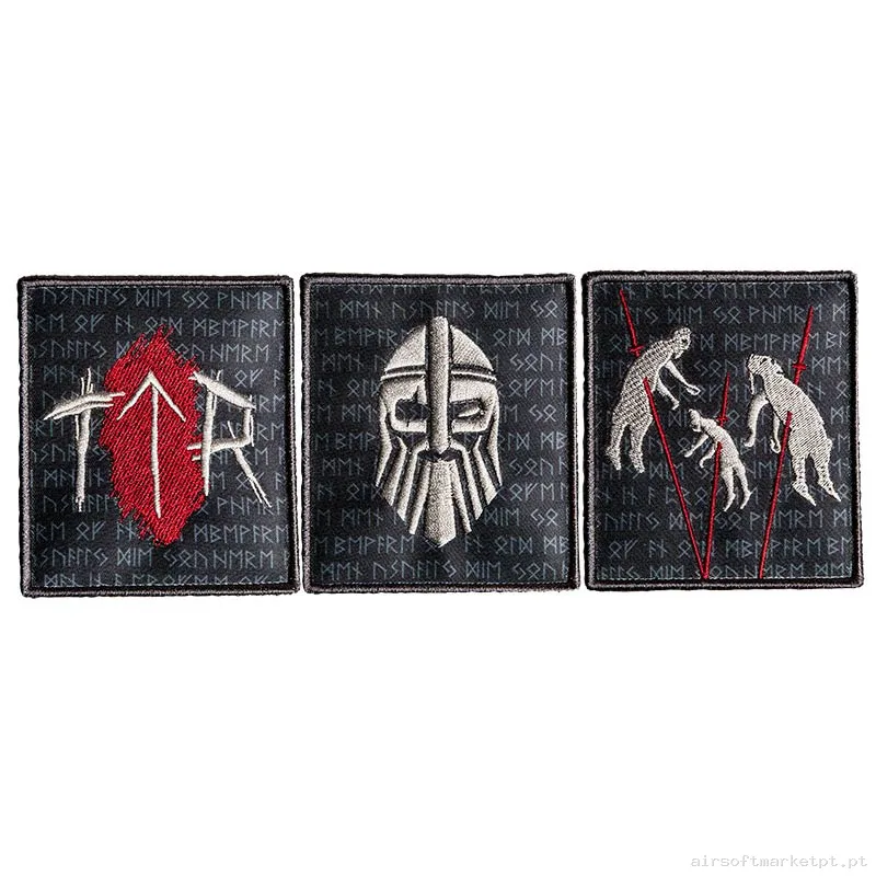 Conjunto de Parche de Tela Ragnar Balder Pray Collection 3u — Patches & Decoração — Airsoft Market PT