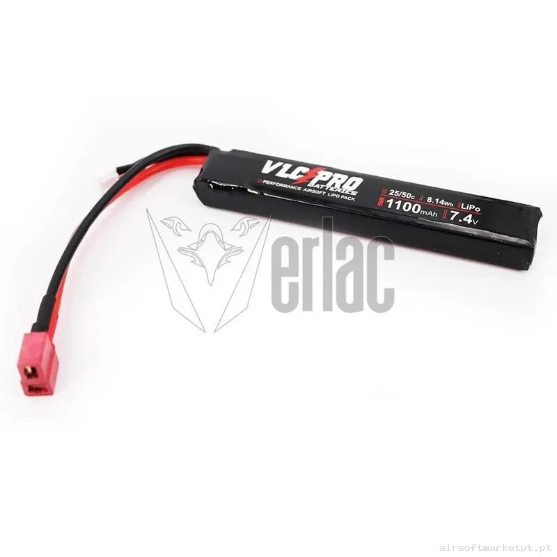 Batería VLC Pro 7.4v 1100 mah 25c-50c T-Dean — Baterias & Carregadores — Airsoft Market PT