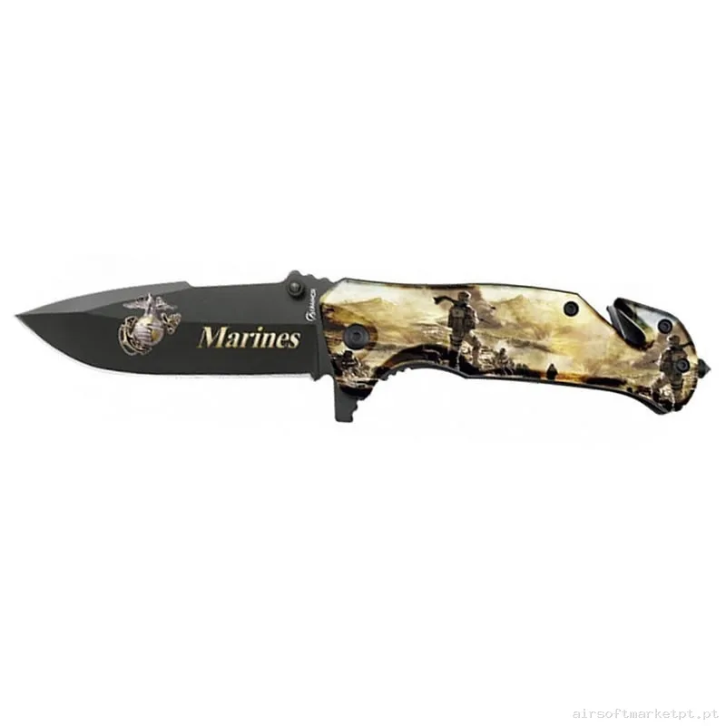NAVAJA ALBAINOX ASISTIDA 8.2CM MARINES — Ferramentas — Airsoft Market PT