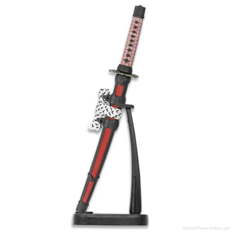 Katana Ornamental Mini Estilo Japones Tole10 Imperial 32482 roja (Con Soporte) — Ferramentas — Airsoft Market PT