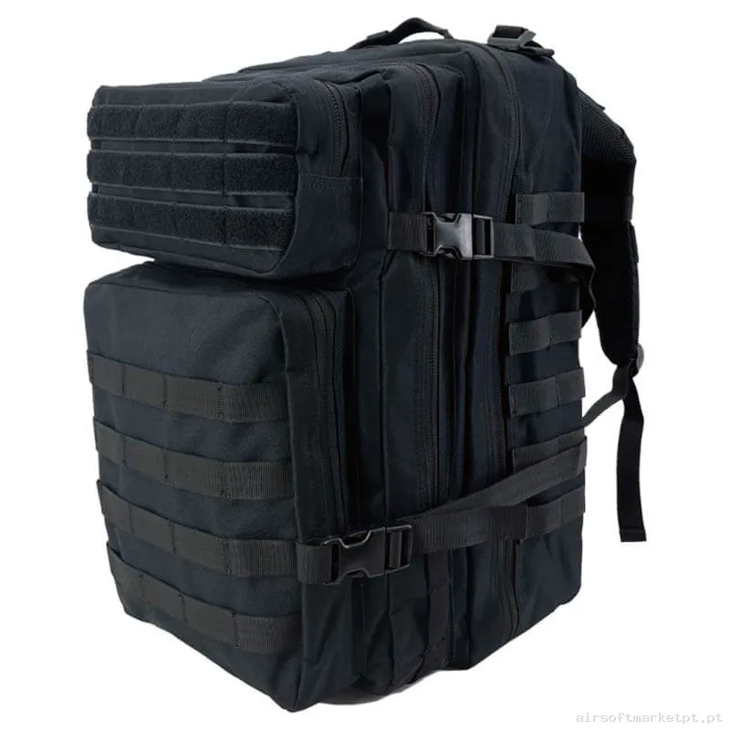 Mochila Tática MOLLE Sixmm 45l preta — Sacos & Mochilas — Airsoft Market PT