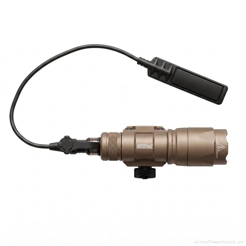 Linterna Táctica Arsenic Con Pulsador 280 Lumenes AS300A Tan — Lanternas & Lasers — Airsoft Market PT (foto 2)