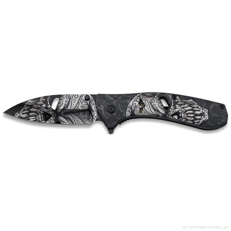 Faca Tática Albainox 18477 3d Caveira 9cm — Ferramentas — Airsoft Market PT