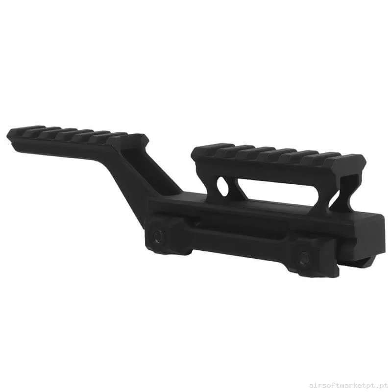 Montagem Externa RIS Estilo Hydra Wosport 2x6 Slot preta — Acessórios & Componentes — Airsoft Market PT