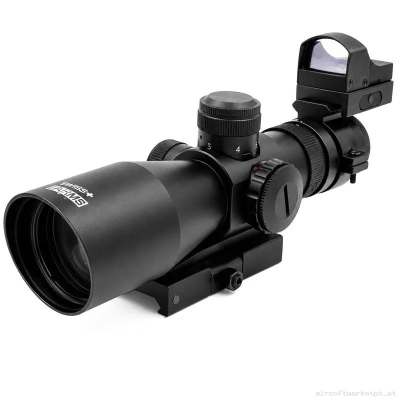 Visor Arsenic Argon 3-9x42 Con Mini Red Dot Negro - Ajuste Exterior — Miras & Ópticas — Airsoft Market PT