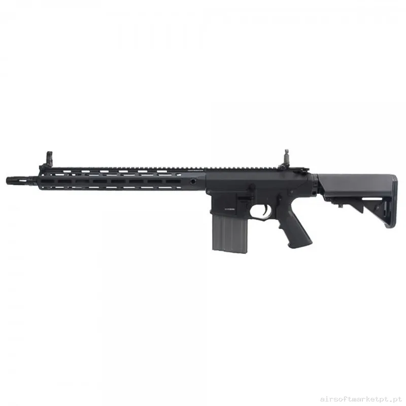 Réplica airsoft AEG DMR G&G Sr25 E2 Apc M-Lok preta — Rifles de Assalto (AR/M4/AK) — Airsoft Market PT