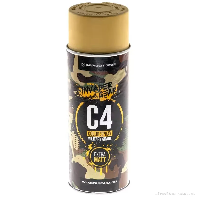 Spray Paint Invader Gear C4 Mil Grade Cor Ral1002 — Outros — Airsoft Market PT