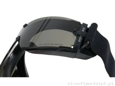 Oculos 3 Lentes Delta Tactics Preto — Proteção Ocular & Facial — Airsoft Market PT (foto 3)