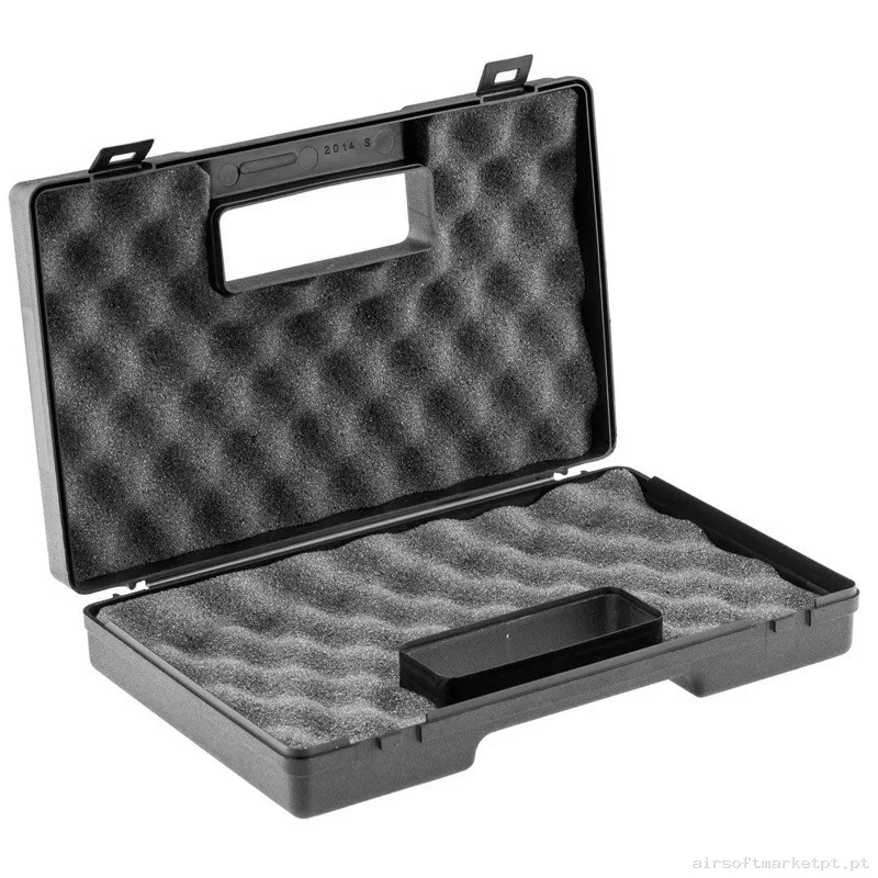 MALETIN PARA PISTOLA ACOLCHADO NEGRO 28X18X6 — Sacos & Mochilas — Airsoft Market PT