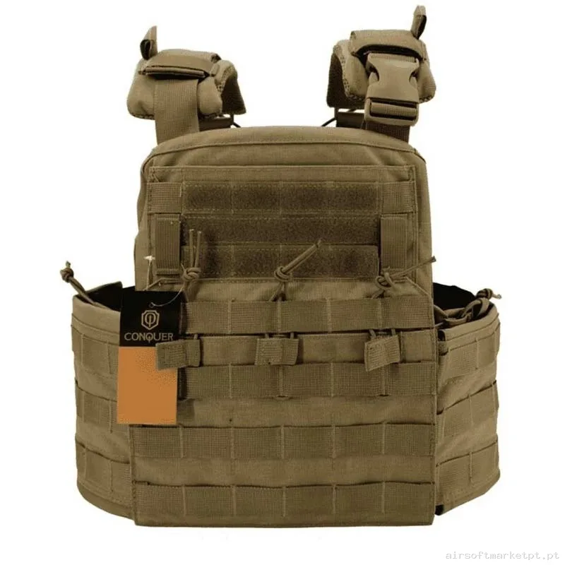 Chaleco CONQUER APC COYOTE — Coletes & Rigs — Airsoft Market PT