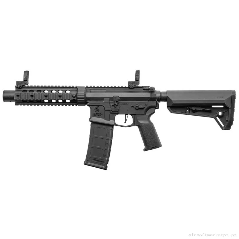 Réplica AEG M4 Lancer Tactical LT-15 Gen.2 PDW-S Nsr preta — Rifles de Assalto (AR/M4/AK) — Airsoft Market PT