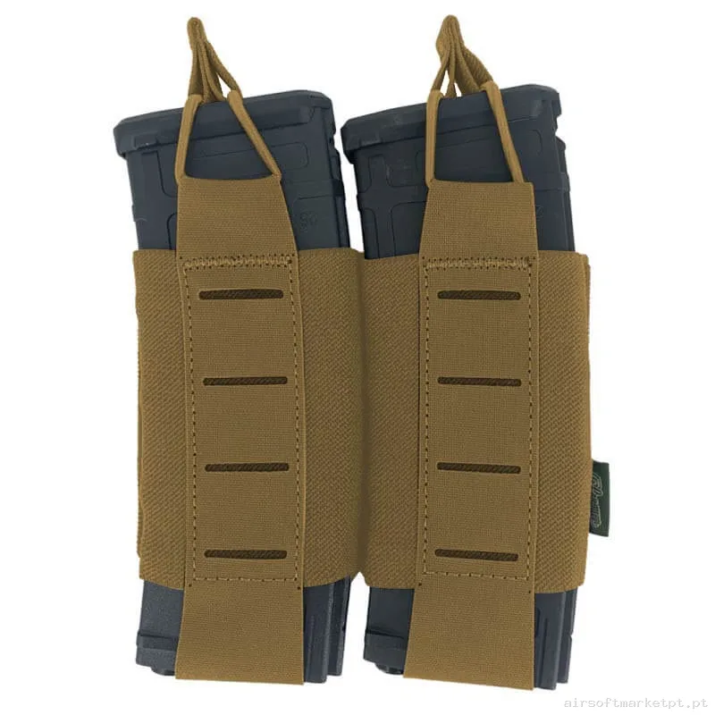 Pouch Magazine Pouch Doble M4 Conquer Tegris coyote Brown — Coletes & Rigs — Airsoft Market PT