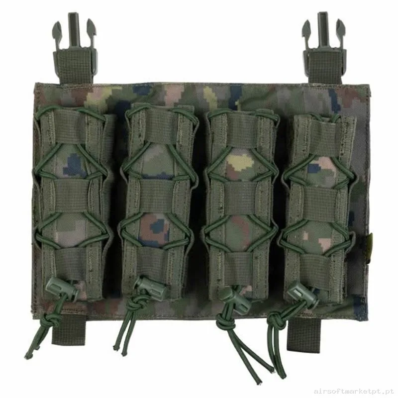 POUCH MAGAZINE POUCH QUADRUPLE MP5/MP7 DELTA TACTICS FORCE DETACHABLE CAMUFLADO PIXELADO — Coletes & Rigs — Airsoft Market PT
