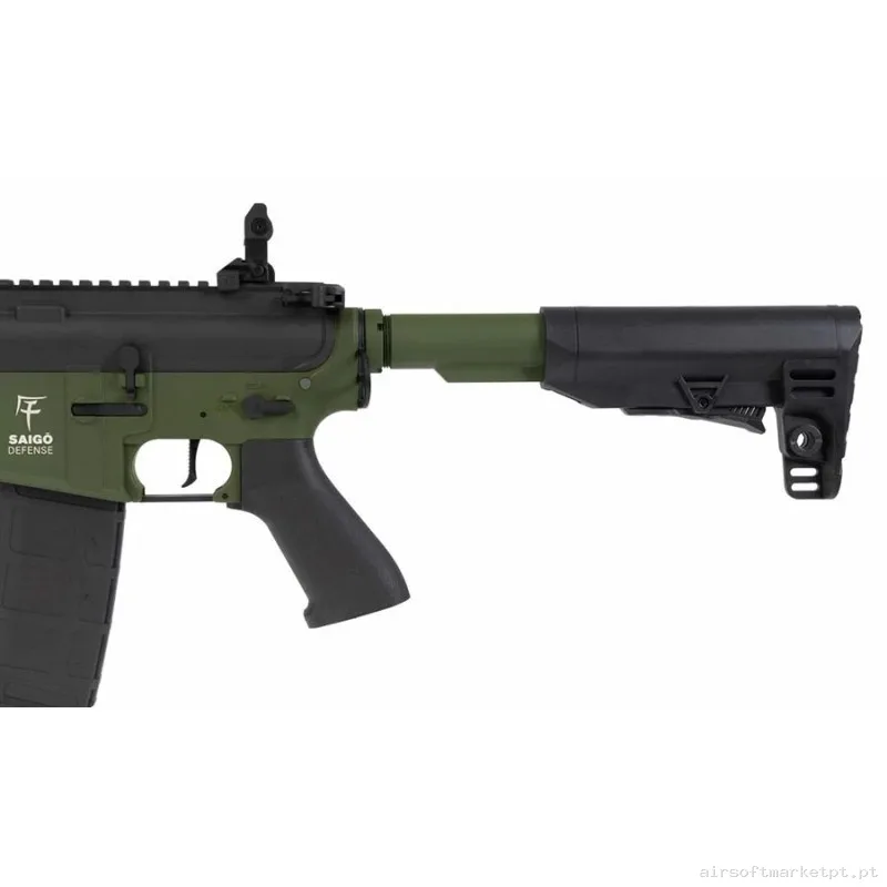 REPLICA BUSHIDO CHU NEGRA/VERDE CON GATILLO ELÉCTRONICO - SAIGO DEFENSE — Rifles de Assalto (AR/M4/AK) — Airsoft Market PT (foto 5)