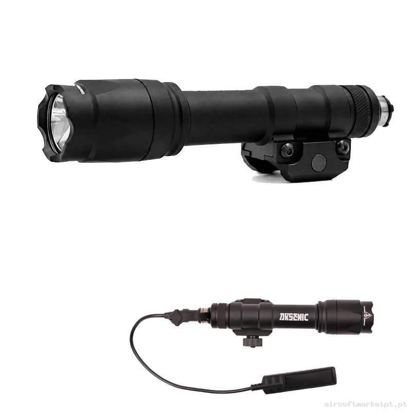 Linterna Táctica 600 Lumenes Arsenic Pulsador AS600A Negro — Lanternas & Lasers — Airsoft Market PT