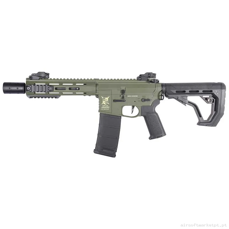 Réplica AEG M4 Delta Armory Charlie DA-C10-OLV-EGL Silent Ops M-Lok 8" Eagle verde od — Rifles de Assalto (AR/M4/AK) — Airsoft Market PT