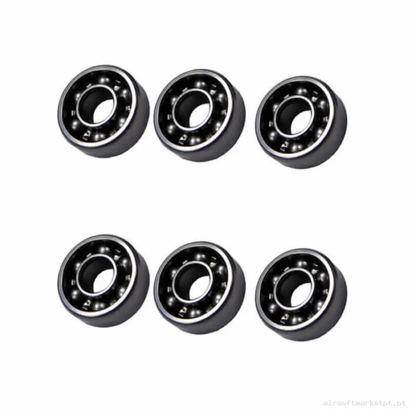 Conjunto Interno de Rolamentos 8mm FPS B8m60 para Minimi/M60/Mk43 Pacote 6u — Peças Internas (AEG) — Airsoft Market PT