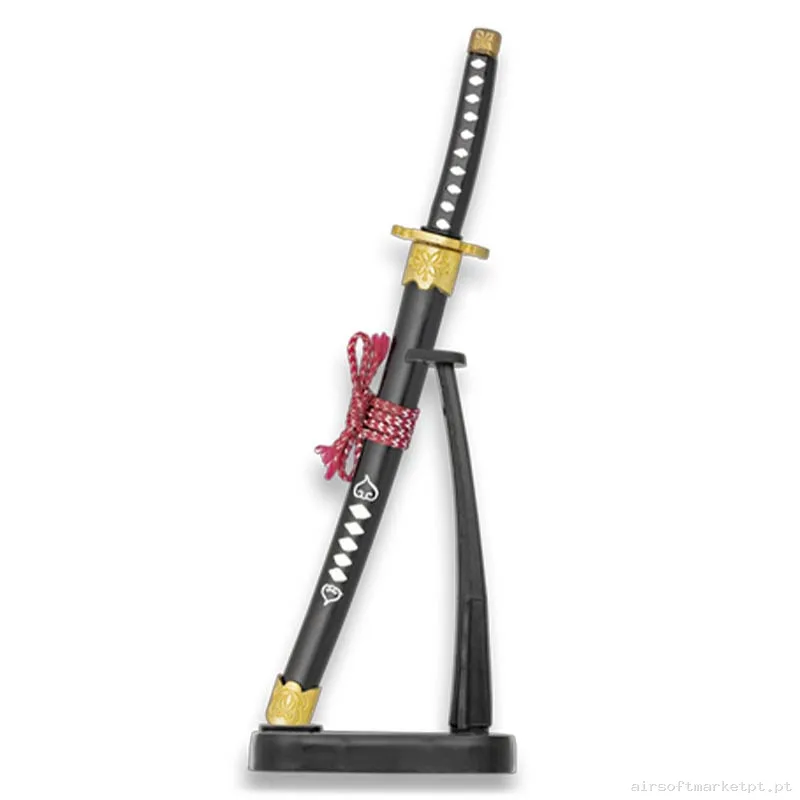 Katana Ornamental Mini Estilo Japonês Tole10 Imperial 32484 preta (Com Suporte) — Ferramentas — Airsoft Market PT