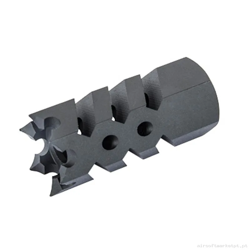 Externo Quebra-chamas Evolution Shark Flash Hider negra — Acessórios & Componentes — Airsoft Market PT