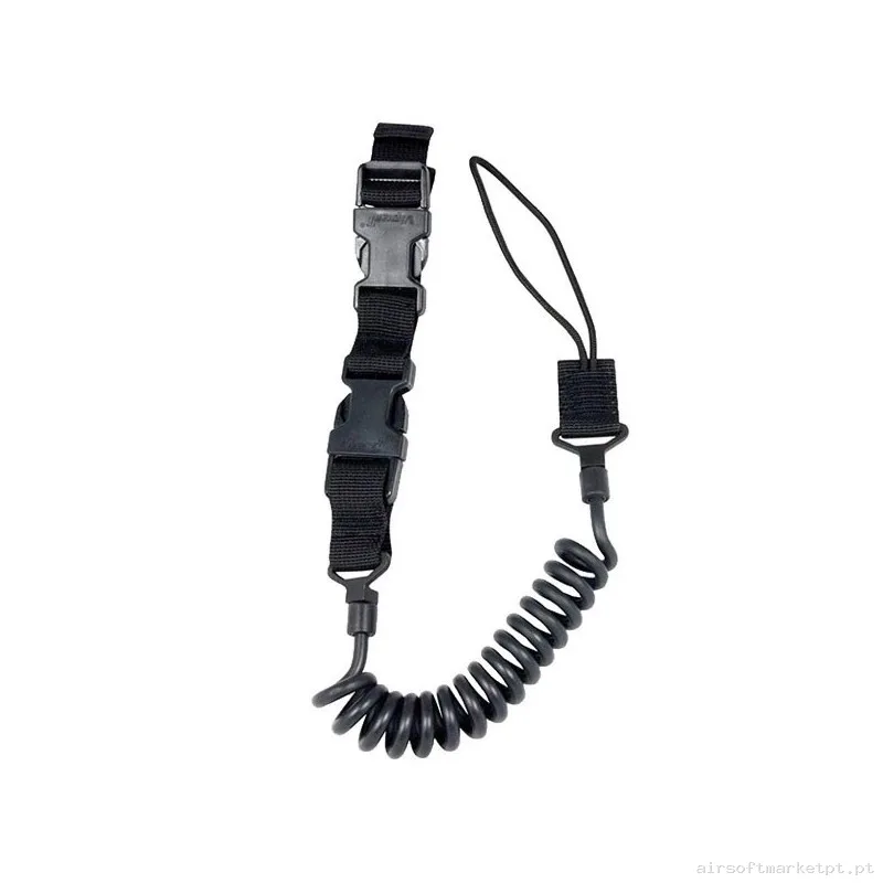 Correa Antiperdida Deluxe Para Pistola - Negra Lanyard — Acessórios & Componentes — Airsoft Market PT