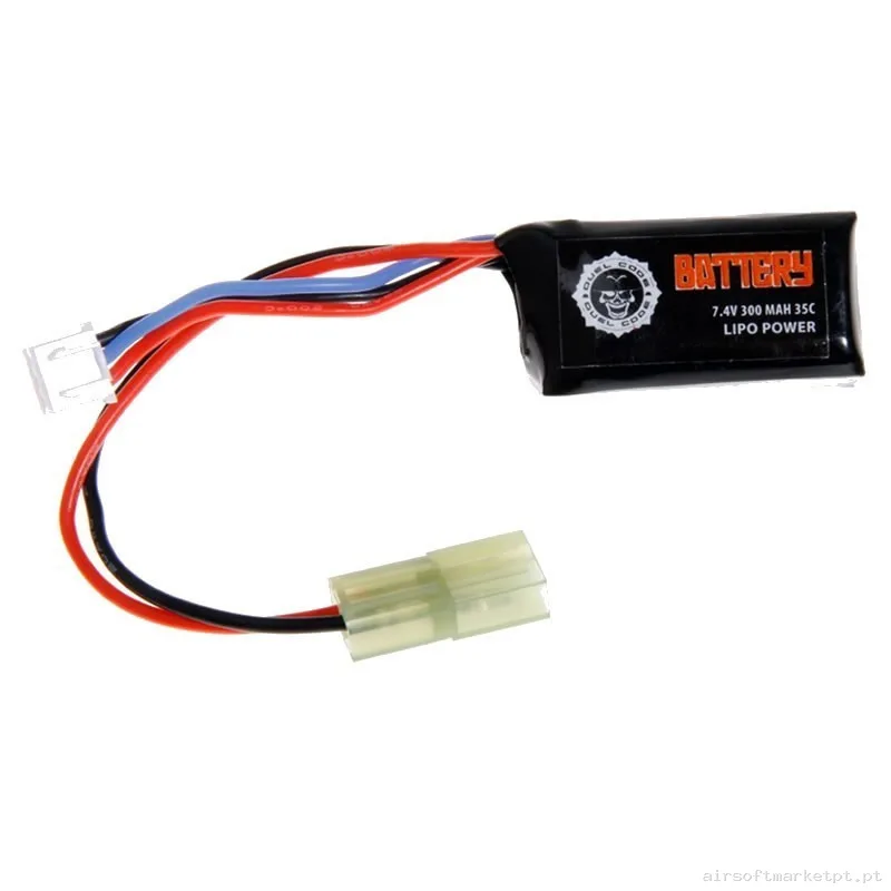 BATERIA LIPO 7.4V 300 MAH 35C DUEL CODE — Baterias & Carregadores — Airsoft Market PT