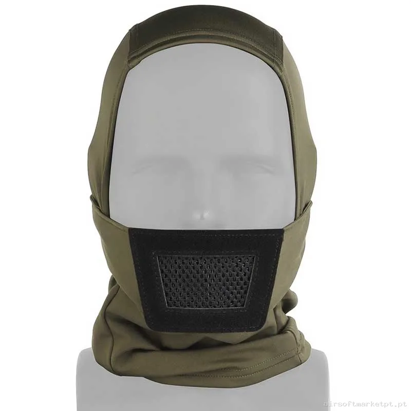 Máscara Proteção Balaclava Wosport Knight Headgear verde od — Proteção Ocular & Facial — Airsoft Market PT