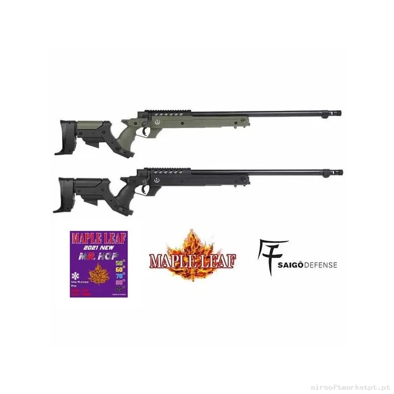 SAIGO DEFENSE SNIPER KYUDO OD O NEGRO MEJORADO MR-HOP — Snipers — Airsoft Market PT