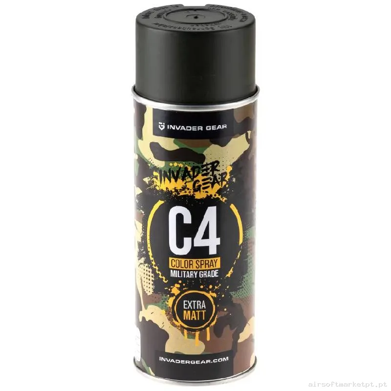 Spray Paint Invader Gear C4 Mil Grade Cor Ral6008 — Outros — Airsoft Market PT