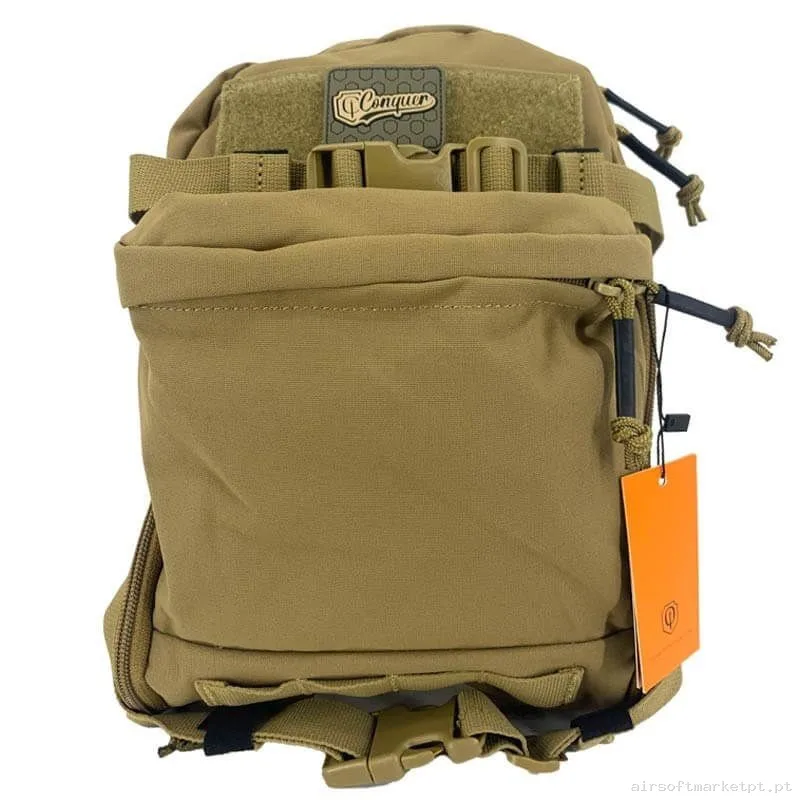 MOCHILA TÁCTICA MOLLE CONQUER BACKPACK COYOTE — Sacos & Mochilas — Airsoft Market PT
