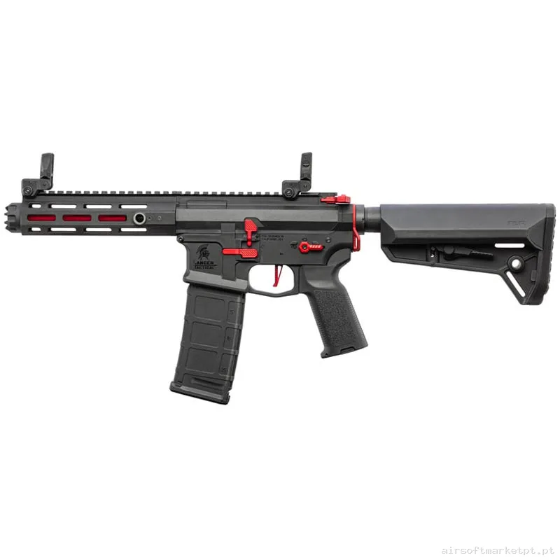 Réplica airsoft AEG M4 Lancer Tactical LT-32 Gen.2 Hellion Nsr 7" Combo preta/Vermelha — Rifles de Assalto (AR/M4/AK) — Airsoft Market PT