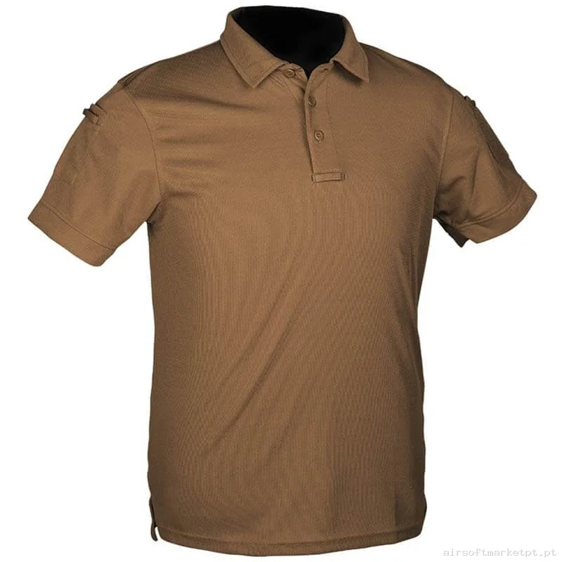 Polo Táctico Manga Curta Mil-Tec Quick Dry 1/2 Dark coyote — Vestuário (Fardas) — Airsoft Market PT