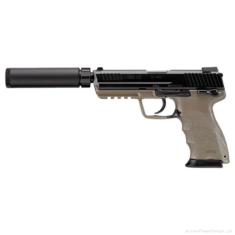 Pistola HK45 Tactical Tokyo Marui Negra/Tan — Pistolas — Airsoft Market PT