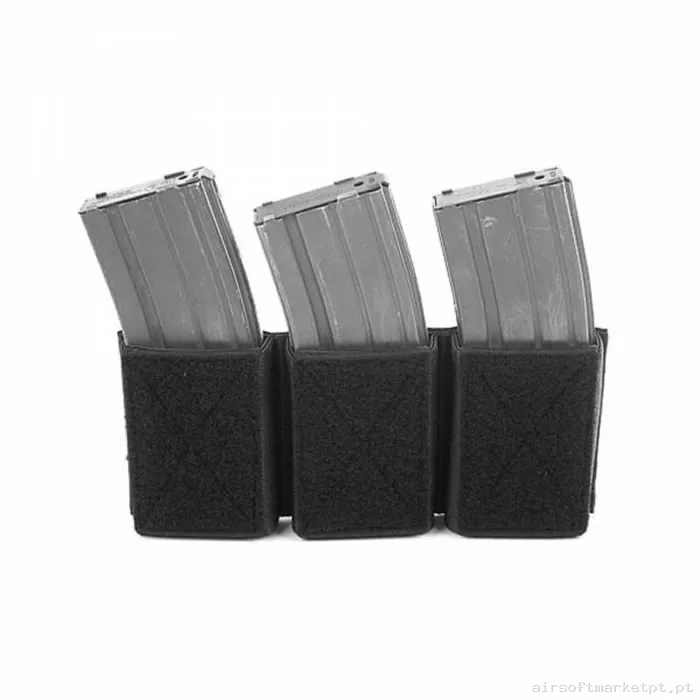 Pouch Magazine Pouch Triple M4 Warrior Assault Velcro preto — Coletes & Rigs — Airsoft Market PT