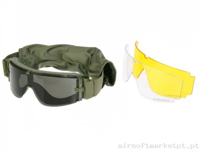 Oculos 3 Lentes Delta Tactics OD — Proteção Ocular & Facial — Airsoft Market PT