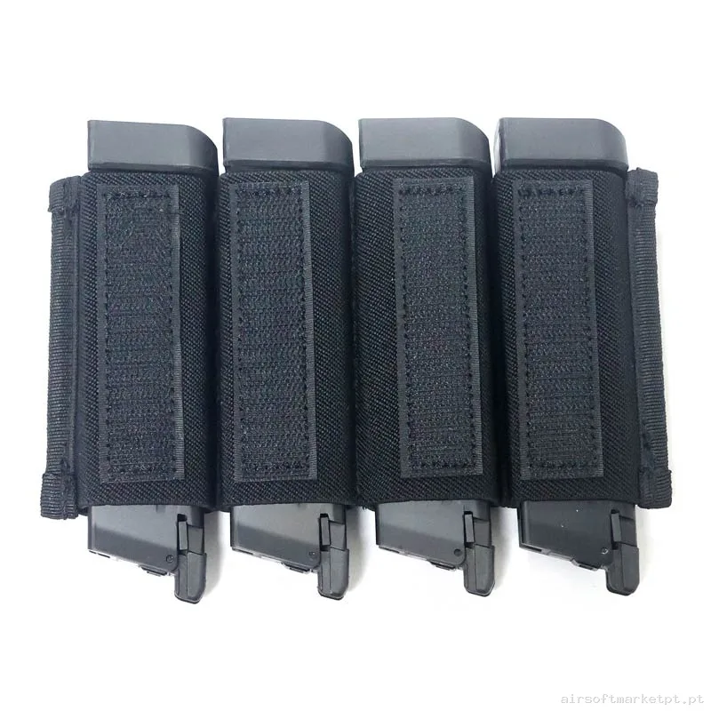 Pouch Magazine Pouch Cuádruple Pistola Conquer Mag Inner Insert SMG/9mm negro — Carregadores / Magazines — Airsoft Market PT